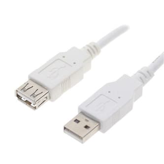 USB Logo USB-A-kabel - USB-A 0,3 m Grå