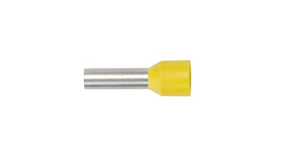 TI isoleret muffe spids 6mm2/12mm gul fortinnet TI6L12 /100stk. /