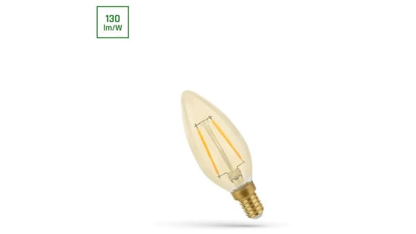 ZAR.FILAMENT 2W E14 LÄMMIN SPEKTRI RETRO