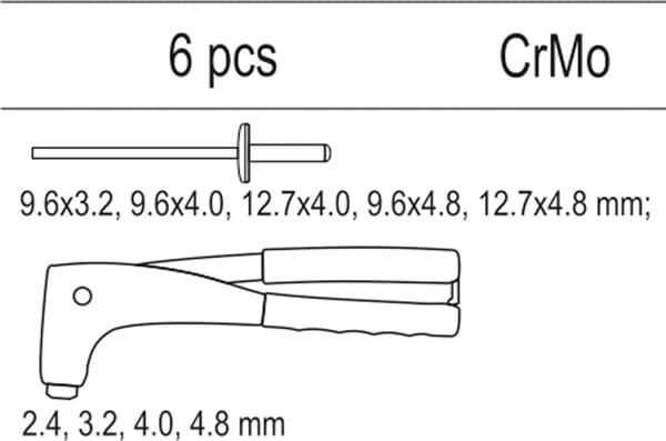 NITTER SKUFFEINDSATS, NITTEMASKINE 6 STK.