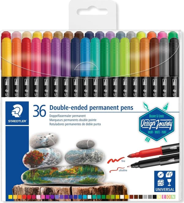 Staedtler Duplex Permanentpennor Staedtler 36 färger