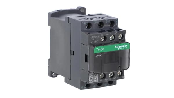 TeSys Deca effektkontaktor 12A 3P 24V DC 1Z 1R LC1D12BD