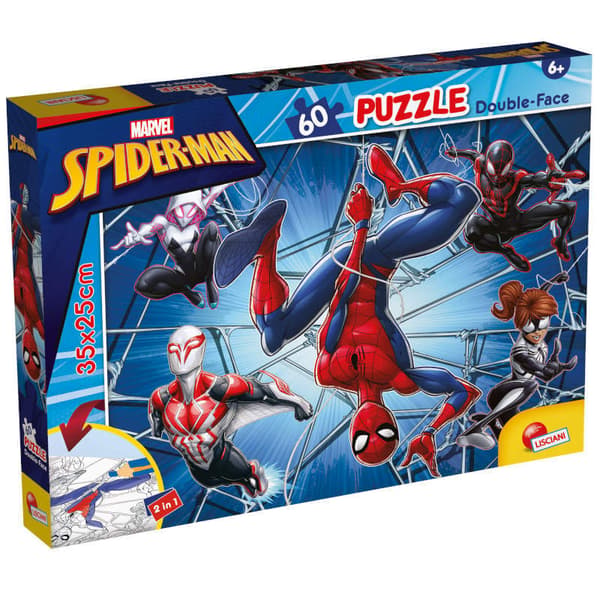 Dubbelsidiga golvpussel M-Plus 60el Marvel Spiderman 99634 LISCIANI