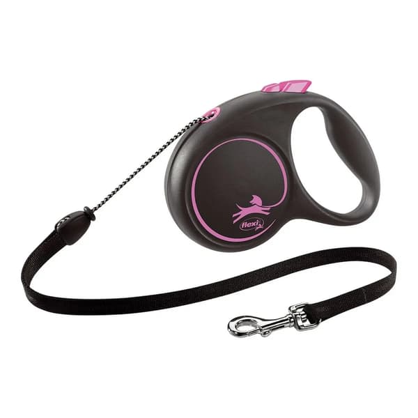 Hundesnor Flexi BLACK DESIGN 5 m Pink XS størrelse