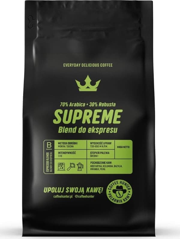 Coffee Hunter Supreme kokonaiset kahvipavut 1 kg