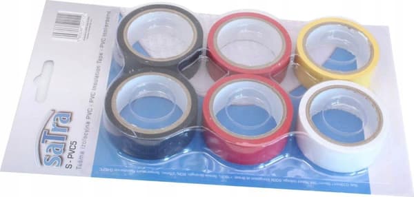 SATRA ISOLERINGSTAPE PVC MIX 6 stk