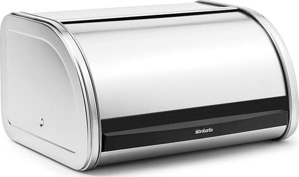 Brabantia Roll Top -leipälaatikko, teräs matta, keskikokoinen