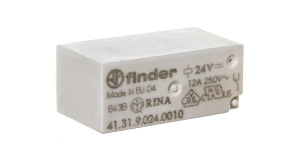 Finder 1P 12A 24V DC Relæ (41.31.9.024.0010)