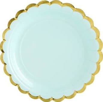 Party Deco Tallrikar Yummy, mint, 18 cm, 6 delar universal (33390)