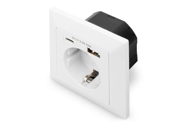 DIGITUS sikkerhedsstik til planmontering DA-70615 - 1x sikkerhedsstik / USB-C / USB-A