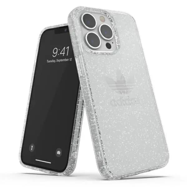 Adidas OR Protective Clear Case Glitter til iPhone 13 Pro / iPhone 13 - Gennemsigtig Sølv