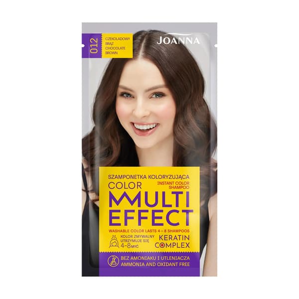 Joanna Multi Effect Color Keratin Complex Shampoo 12 Chocolate Braz 35 g