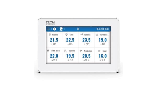 TECH M-12 - Kontrollpanel för list L-12 trådbunden vit