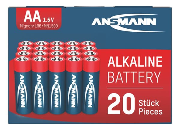 1x20 Ansmann Alkaline Mignon AA LR 6 red-line laatikko