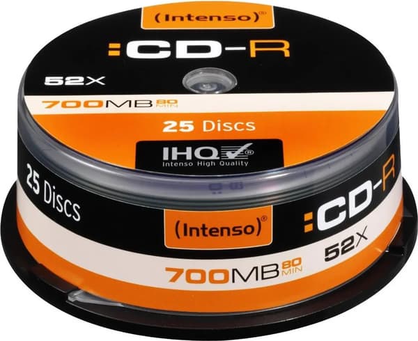 CD-R INTENSO 1001124 52x 700 MB (25 uds)