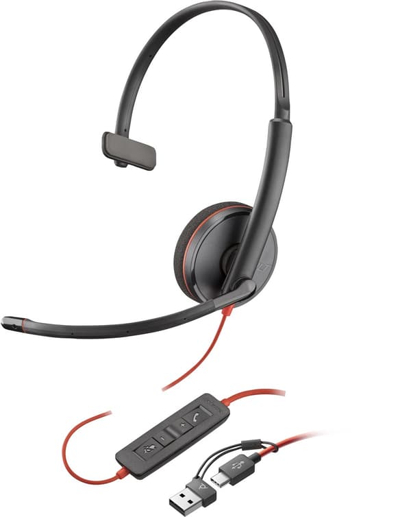 HP Poly Blackwire 3210 - headset - USB-C