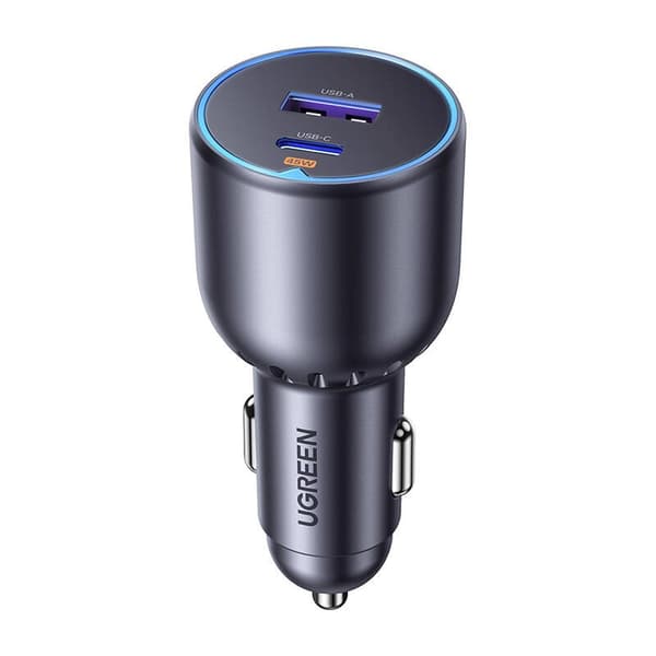 UGREEN EC701 USB-A, USB-C, 63W biloplader sort
