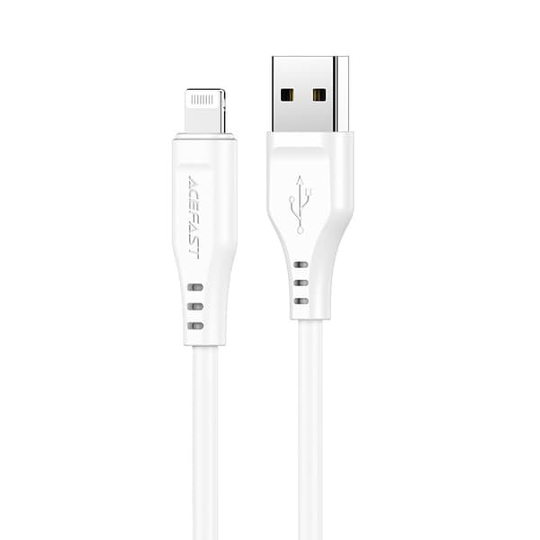 ACEFAST USB A til Lightning 8-pin MFi 2,4A C3-02 kabel 1,2m hvid