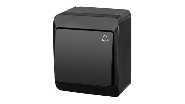 Elektro-Plast HERMES påbygget forbindelsesled klokke sort 0337-09