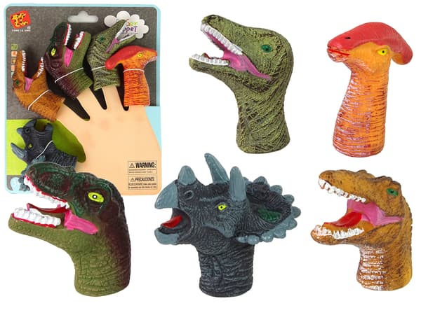 Fingerdockor Färgglada Dinosaurier 5 st 15711