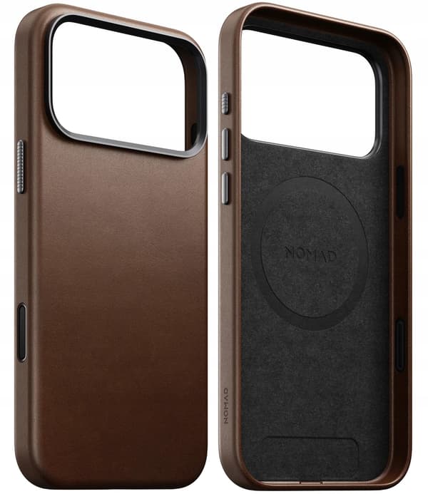 Nomad Traditionelt Lædercover, brun - iPhone 17 Pro Max