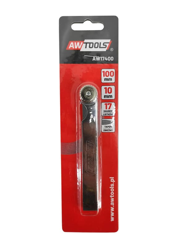 AWTOOLS SPALTBLADMÅTT 100mm 17 BLAD 0.02-1.0mm SAMMANFLÖDANDE