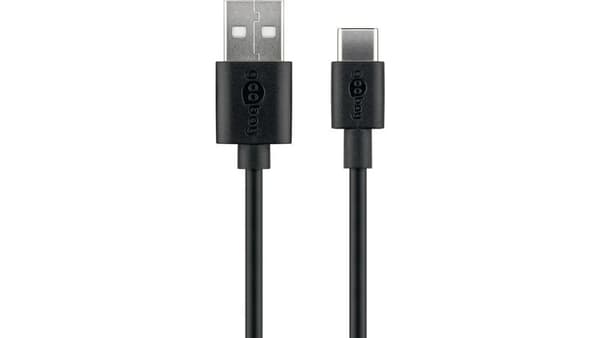 Kaapeli FastCharge Max.3A USB 2.0 HighSpeed USB-C - USB-A 0,5m 59118