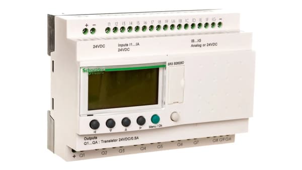 Schneider Zelio Logic 24V RTC/LCD Modulær Smart Transmitter (SR3B262BD)