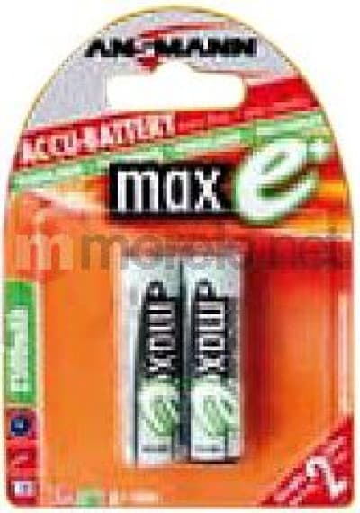 1x2 Ansmann maxE NiMH ladattava akku 2500 Mignon AA 2400 mAh