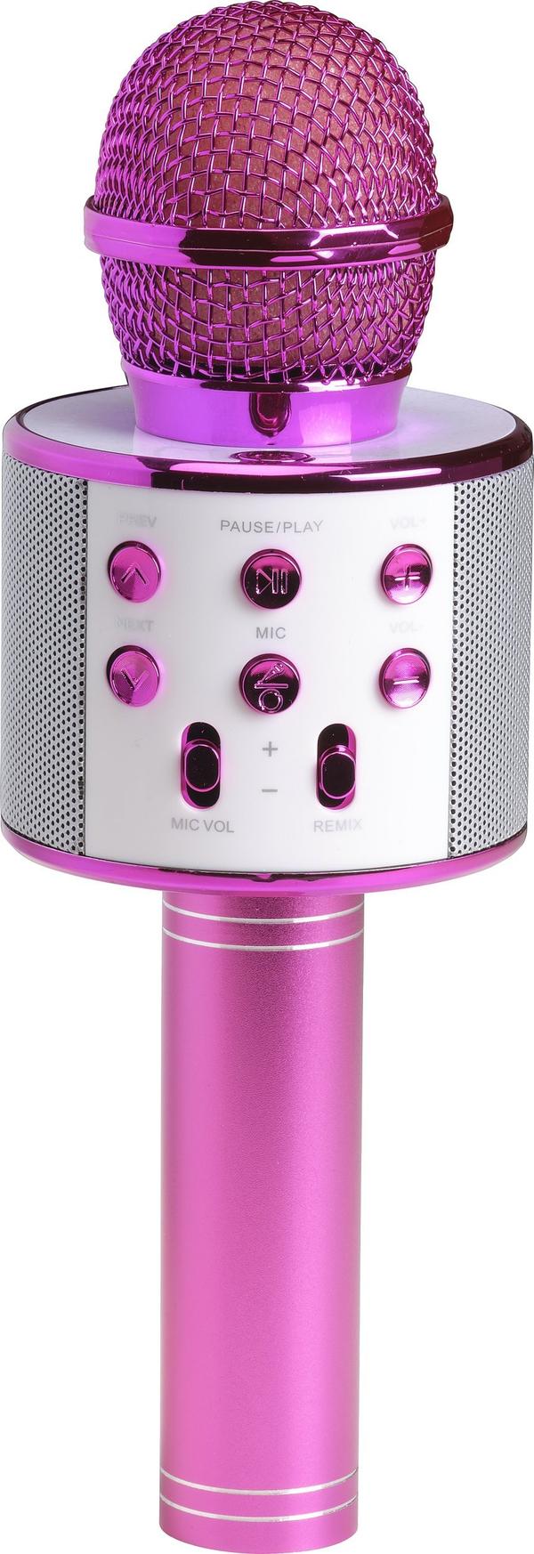Mikrofon med BT-högtalare för karaoke Denver KMS-20 rosa