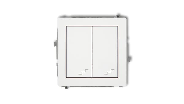 Karlik DECO Indbygningsstik Dobbelt Trappe Hvid (DWP-33)