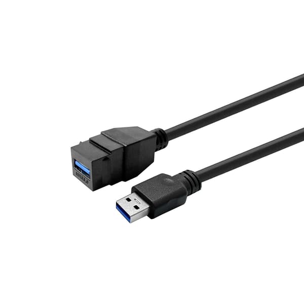 Vivolink Keystone Svart USB3.0 A-hona till USB3.0 A-hane