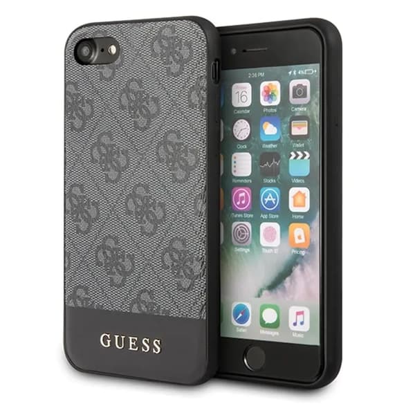 Guess GUHCI8G4GLGR iPhone 7/8/SE 2020 /SE 2022 grå/grå hardcase 4G Stripe Collection