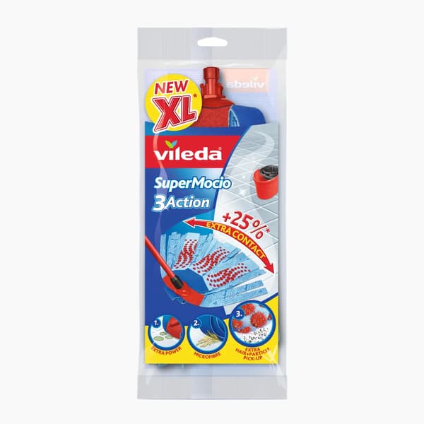 VILEDA Mopphuvud Vileda 3Action Velour XL
