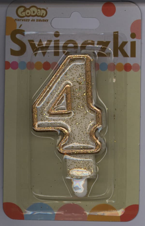 Keps nummer \"4\", guldkontur PF-SCZK4