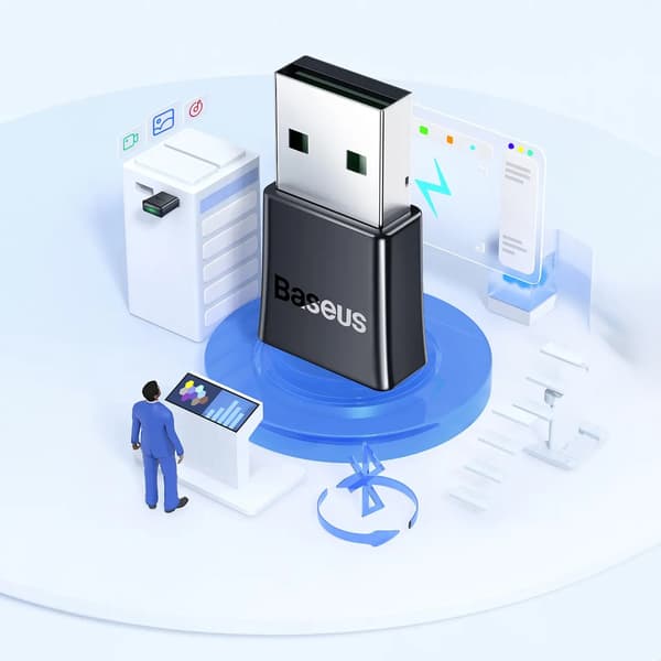 Baseus BA07 Bluetooth-USB-adapter – Svart