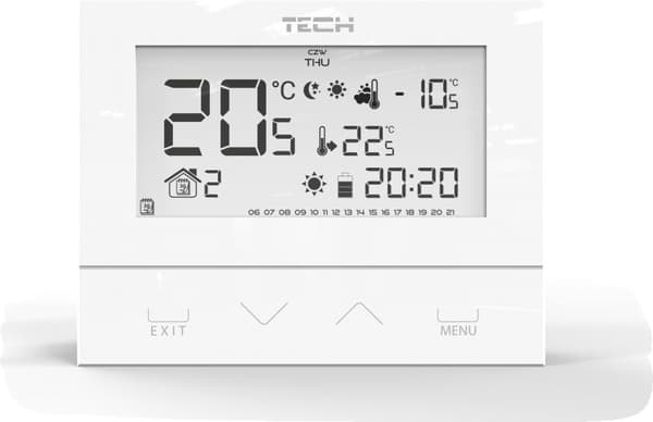 Tech Controller ST-292V3 rum kablet to-trins L-5 (3 mm glas) hvid