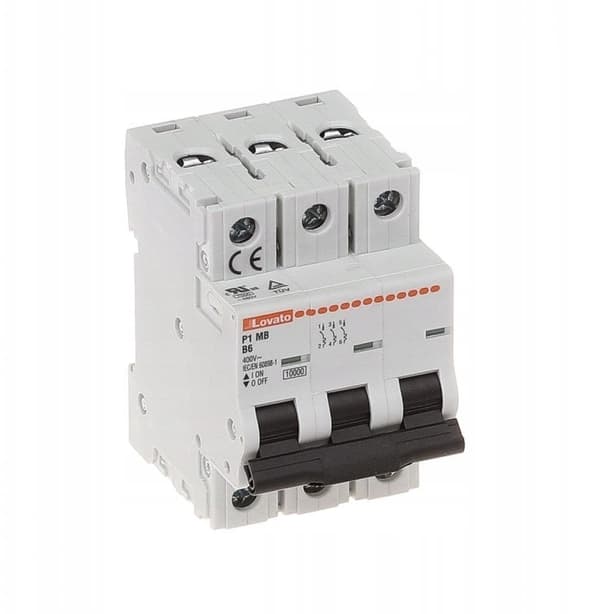 Superlock afbryder 3P B 6A 10kA P1MB3PB06