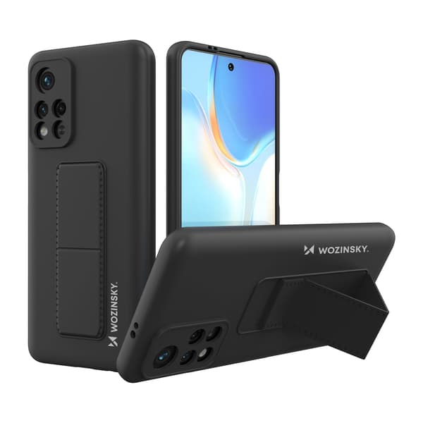 Wozinsky Kickstand Case Silikonfodral med Kickstand Case för Xiaomi Redmi Note 11S / Note 11 svart