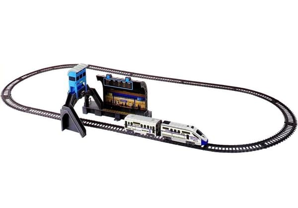 Pendlertog 244 cm Batterier + Jernbanestation + Vogn
