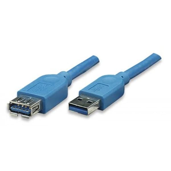 Kabel USB Techly USB-A - USB-A 3 m Blå (ICOC-U3-AA-30-EX)