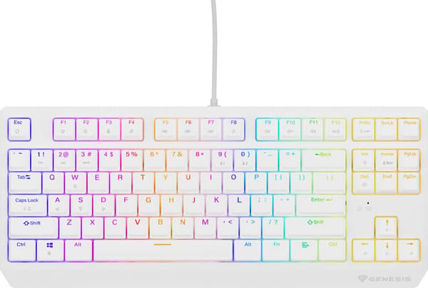 Genesis Thor 230 TKL vit RGB Outem Brown