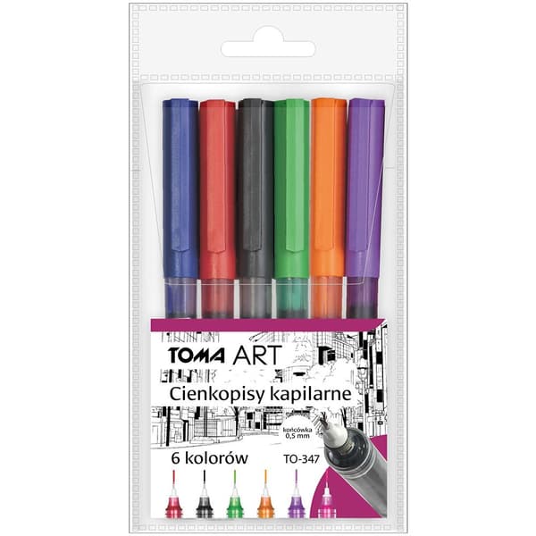 Tom Kapillär fineliner 0,5 mm /6/ TOMA