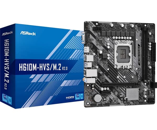 ASRock Bundkort H610M-HVS/M.2 R2.0 - Micro ATX - Socket LGA1700 - AMD H610