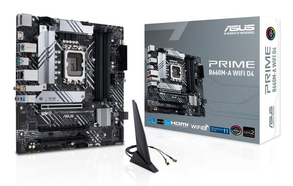 ASUS Bundkort PRIME B660M-A WIFI D4 - micro ATX - Socket LGA1700 - Intel B660