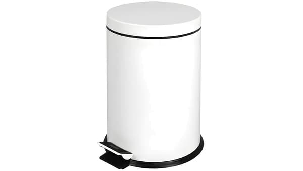 Badeværelses skraldespand 20 l stål hvid