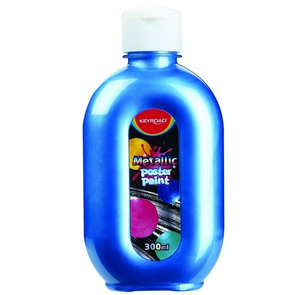 Metallisk blå plakatmaling 300ml
