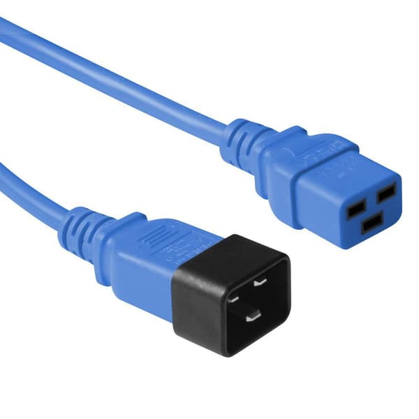 MicroConnect Sininen virtajohto C20 - C19, 1,8M