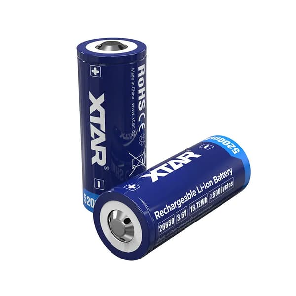 batteri med beskyttelse XTAR 26650 5200mAh BT