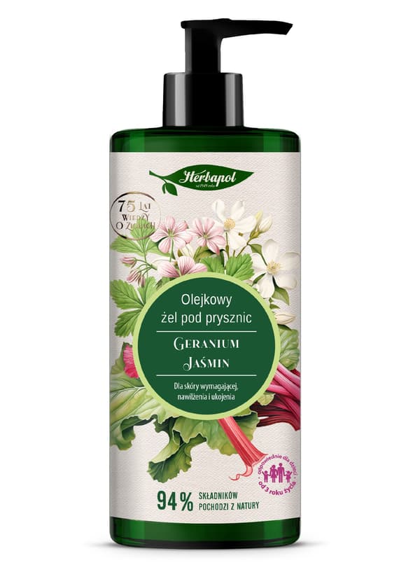 HERBAPOL Olie Brusegel - Geranium Jasmin 740 ml